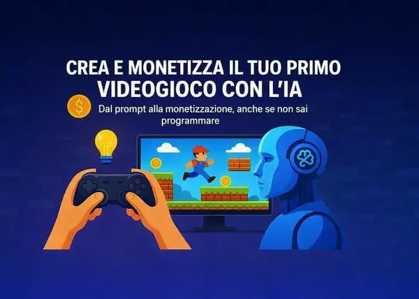 Crea e Monetizza il tuo primo Gioco con l’IA – Andrea Zamuner Cervi - copertina corso