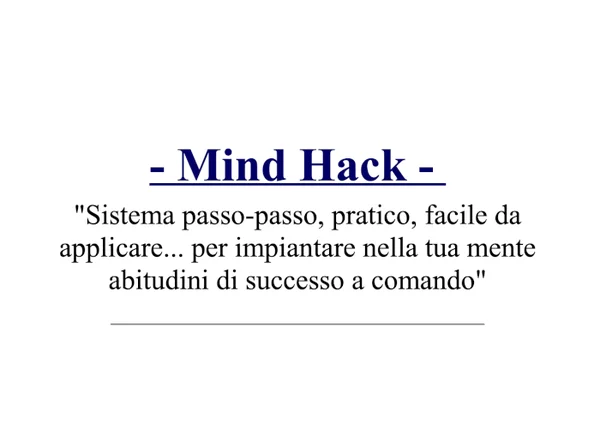 Mind Hack – Valerio Conti