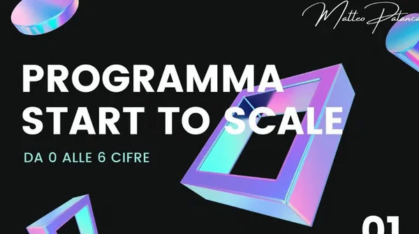 Start to scale STS – Matteo Palanca - copertina corso