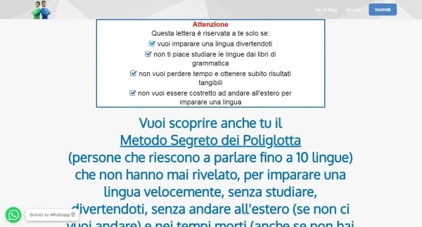 Lingua facile di Metodo Universitario - copertina corso