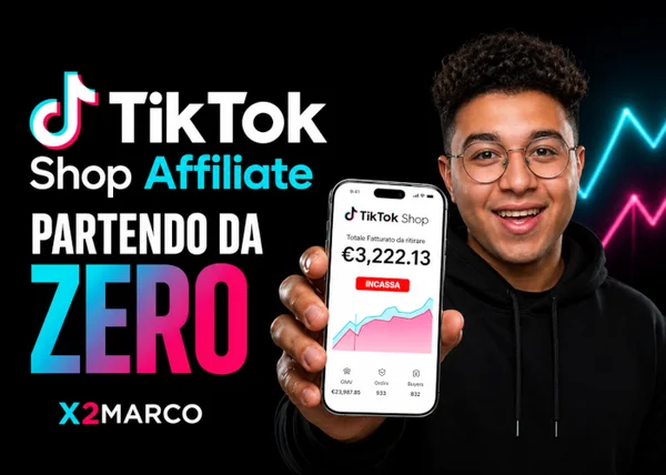 TikTok Shop Affiliate Partendo da ZERO – X2Marco - copertina corso