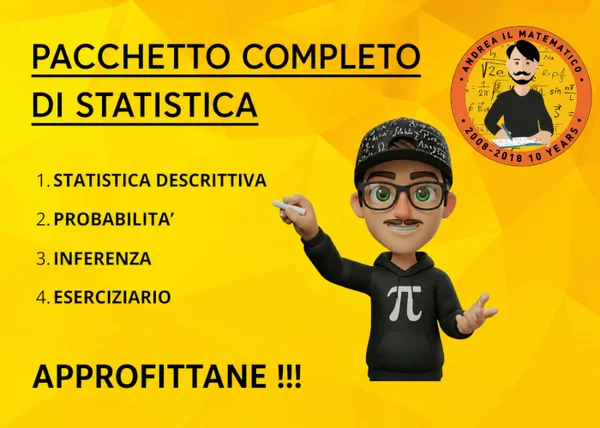 Pacchetto Completo di Statistica – Andrea il Matematico - copertina corso