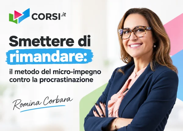 Smettere di Rimandare – Romina Corbara (Corsi.it) - copertina corso